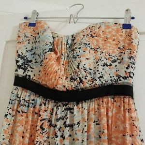 BCBGMaxAzria Blue & Pink Floral Dress Size 8